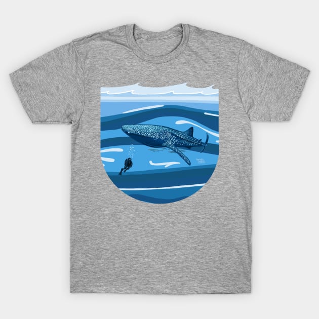 Whale shark - abstract art T-Shirt by Aurealis
